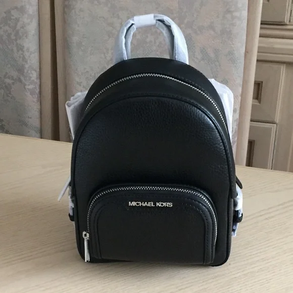 Michael Kors Jaycee Black Leather Backpack - Picture 10 of 10